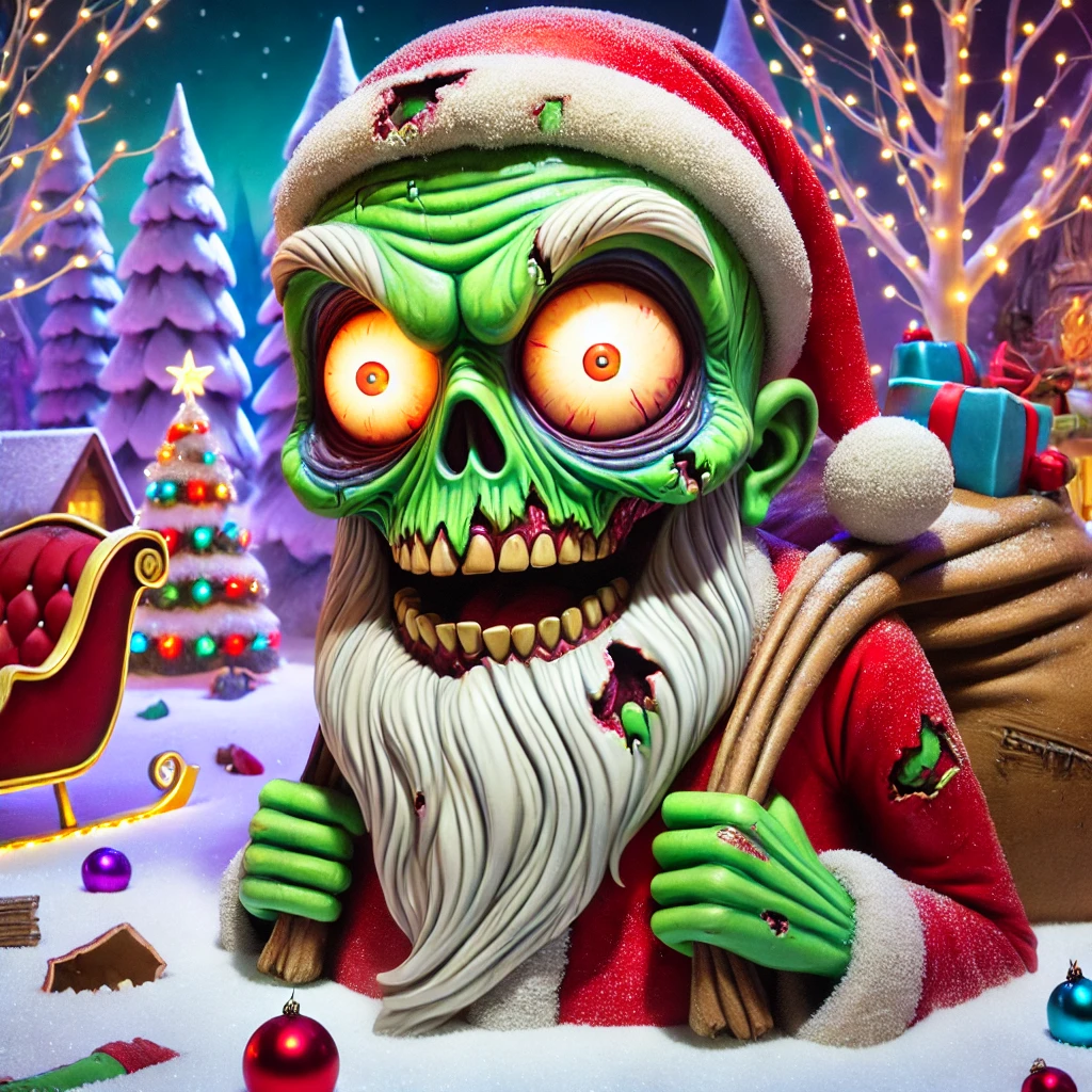 A Zombie Santa Claus.